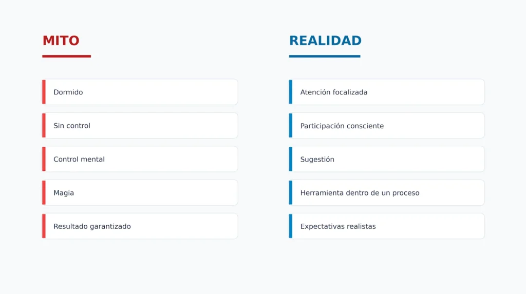 Mitos y realidades sobre la hipnosis Mitos y realidades sobre la hipnosis para dejar de fumar